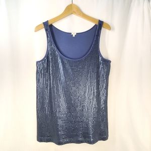 J.Crew Sequin Tank -Dark Blue